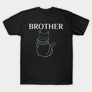 funny matching family cat design, brother T-Shirt